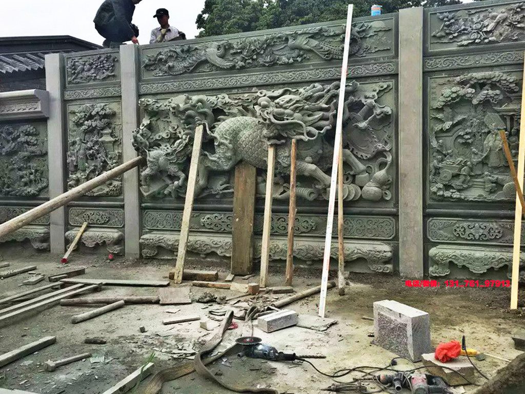 十個(gè)大門口迎門墻作用和九龍壁影壁圖片大全