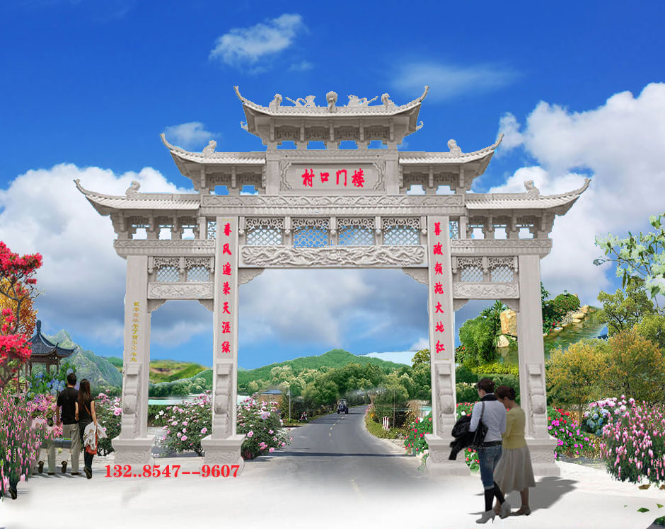 村莊石牌坊牌樓的區(qū)別雕刻形狀與石材價格