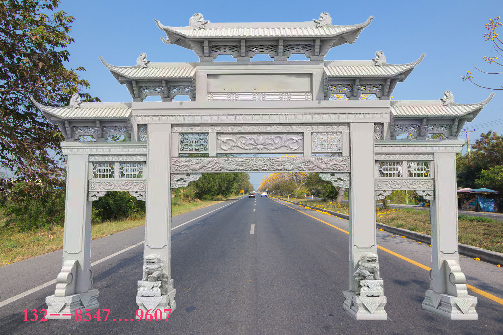 2022農(nóng)村村莊石牌樓全新低價(jià)出售與展示
