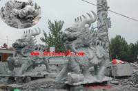 石雕麒麟安裝地點(diǎn)；湖北黃岡鋼構(gòu)工程有限公司