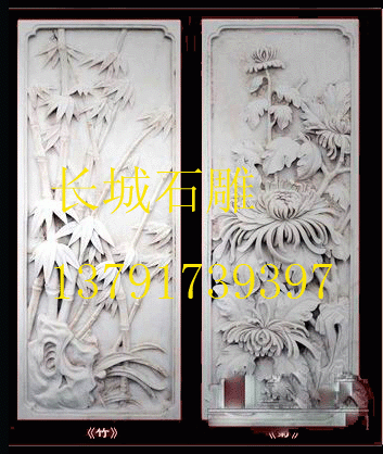 浮雕五清圖:松、竹、梅.月，水組成的紋圖。 歲寒三友浮雕:松、竹、梅的紋圖。 浮雕喜報早春:喜鵲站在梅枝上高鳴的紋圖。喜上眉梢;喜鵲站在梅梢上的紋圖。 浮雕竹梅雙喜:竹子、梅花和兩只喜鵲的紋圖。 如此等等，還有很多。這些紋圖應(yīng)用極廣，石雕、結(jié)婚被褥、家具雕刻、石雕貔貅底座圖案雕刻、壁畫雕塑及畫稿中都有他的形象。