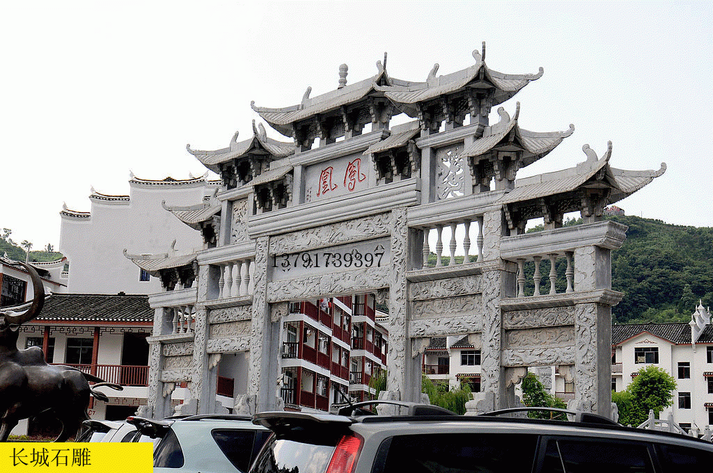 寺院園林村莊石雕牌坊石牌樓安裝有什么作用呢，