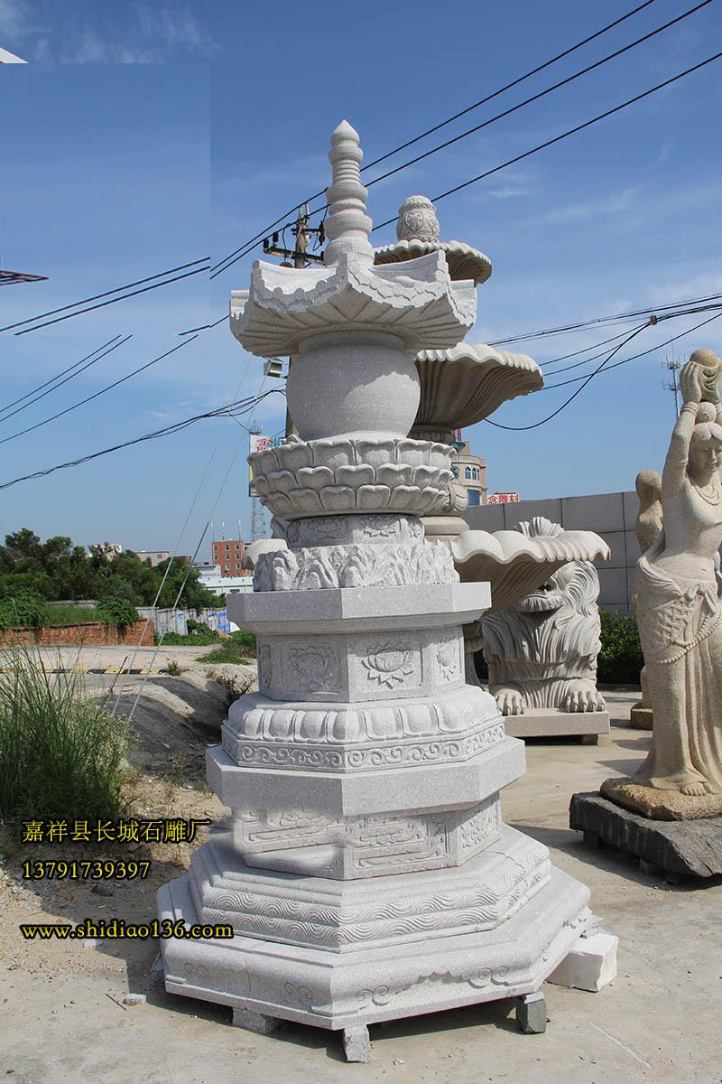 佛教石塔佛塔，花崗巖石塔