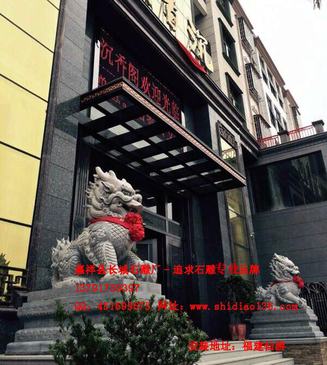 石雕麒麟擺放、石雕麒麟雕刻